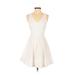 Joie Casual Dress - A-Line: White Solid Dresses - Women's Size X-Small