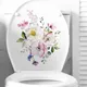 Autocollants de toilette à fleurs pour chambre d'enfant décoration de WC papier peint