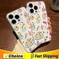 Coque de téléphone transparente antichoc Hello Kitty coque souple pour iPhone 15 14 13 12 11