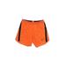 Nike Athletic Shorts: Orange Print Activewear - Women's Size Medium