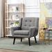 Side Chair - Wade Logan® Christenson 29.5" W Tufted Side Chair Wood in Gray | Wayfair 2BDD260780FE47AB887400073776370F