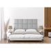 Latitude Run® Gizzel Headboard Wall Panels 16"x16" Upholstered/Polyester in Gray | 32 H x 64 W x 1.93 D in | Wayfair