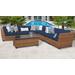 Laguna 8 Piece Outdoor Wicker Patio Furniture Set 08a in Navy - TK Classics Laguna-08A-Navy