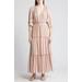 Caterine Stripe Tiered Cotton Blend Maxi Dress