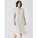 Puckered Organic Linen Shirtdress