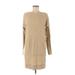 Lilly Pulitzer Casual Dress - Sweater Dress: Tan Print Dresses - Women's Size Medium