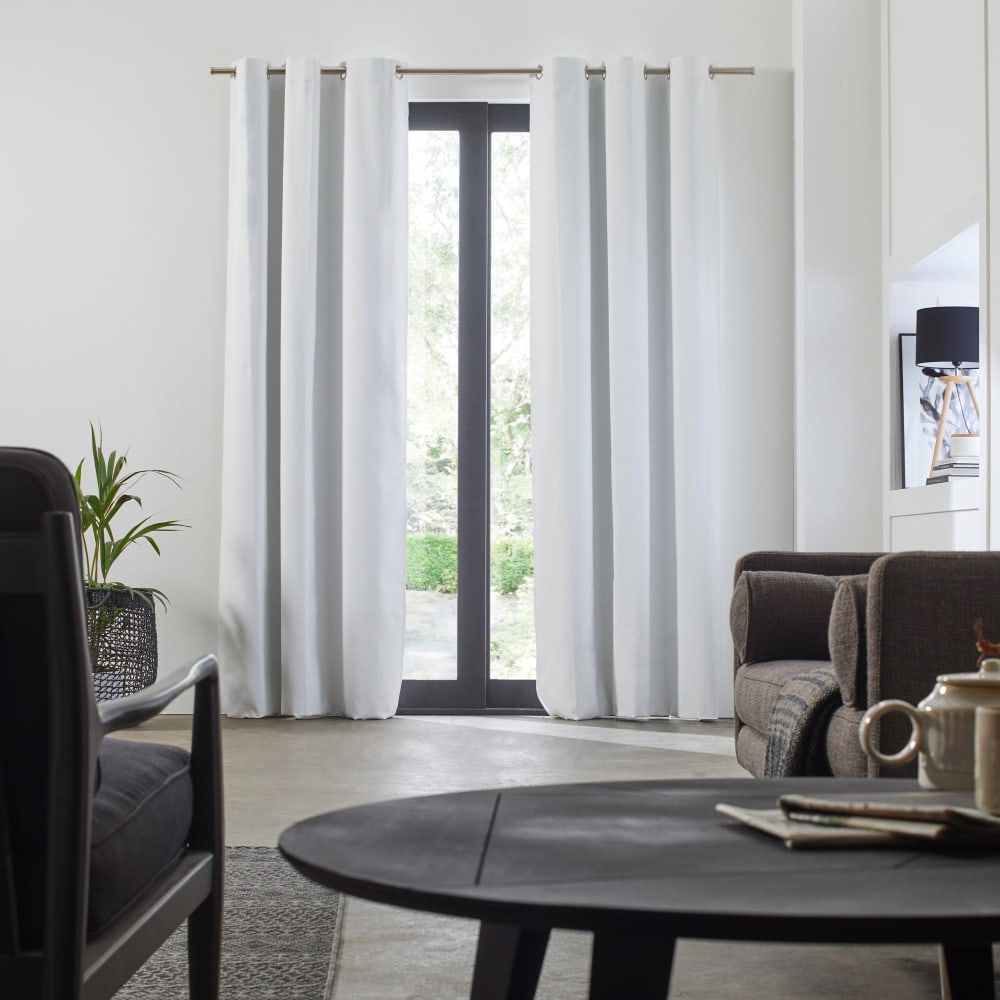 Rideau tissu à enduction pvc, occultant à 100% blanc 350x270 cm