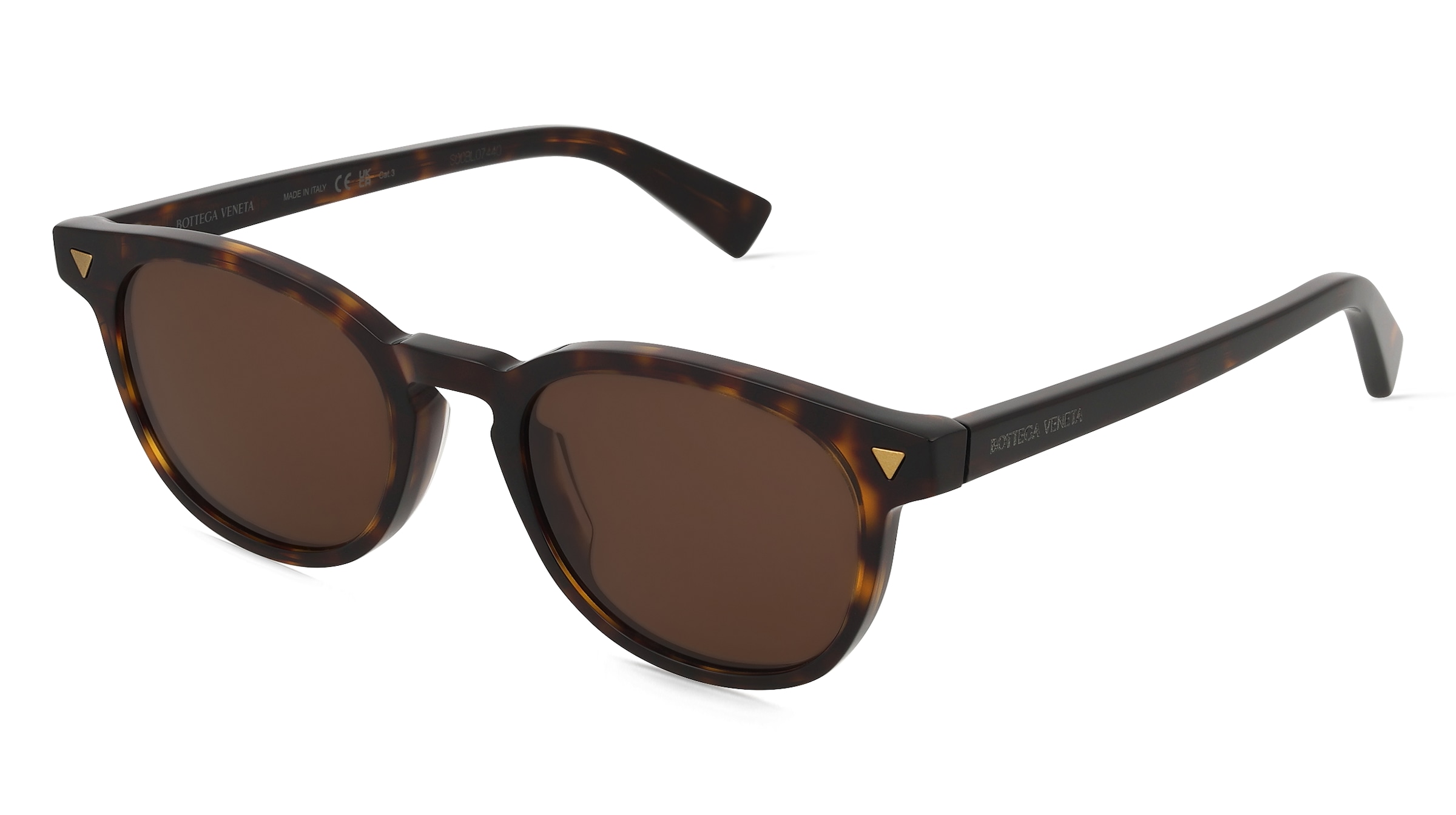 Bottega Veneta BV1253S Unisex-Sonnenbrille Vollrand Panto Acetat-Gestell, braun