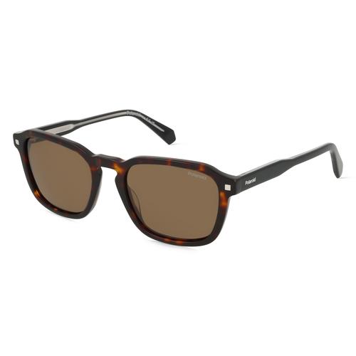 Polaroid PLD 4156/S/X Unisex-Sonnenbrille Vollrand Eckig Acetat-Gestell, braun