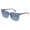 Michael Kors MK2197U Damen-Sonnenbrille Vollrand Rund Acetat-Gestell, blau