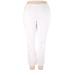 Croft & Barrow Casual Pants - High Rise Straight Leg Boyfriend: White Bottoms - Women's Size 2X-Large