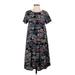 Lularoe Casual Dress - High/Low Crew Neck Short sleeves: Black Dresses - Women's Size X-Small