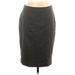 Ann Taylor Casual Pencil Skirt Knee Length: Gray Bottoms - Women's Size 10