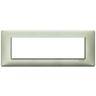 Placca 7M verde metallizzato Vimar plana 7 moduli 14657.72 verde metallizzato