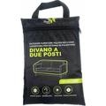 Copertura protettiva di colore nero per divano a due posti in 210D Oxford pu Misure: 155x95x70 cm