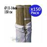 150 x Tutori in bambù naturale 150 cm, 11-14 mm. Canne bamboo per sostiene oortaggi, piante,