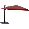 Mendler - Ombrellone parasole decentrato HWC-A96 3x3m bordeaux con base - red
