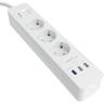 KabelDirekt – Ciabatta elettrica a 3 prese e multipresa (USB, Quick Charge 3.0, carica fino a 3