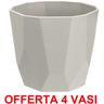 Offerta 4 vaso b.for rock 14CM warm grey Elho