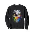 Süßer Dalmatiner-Farbeimer mit Hundemotiv Sweatshirt