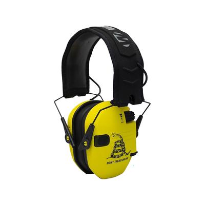 Walker's Razor Slim Low Profile Electronic Earmuffs (NRR 23dB) Don't Tread on Me Yellow SKU - 121374