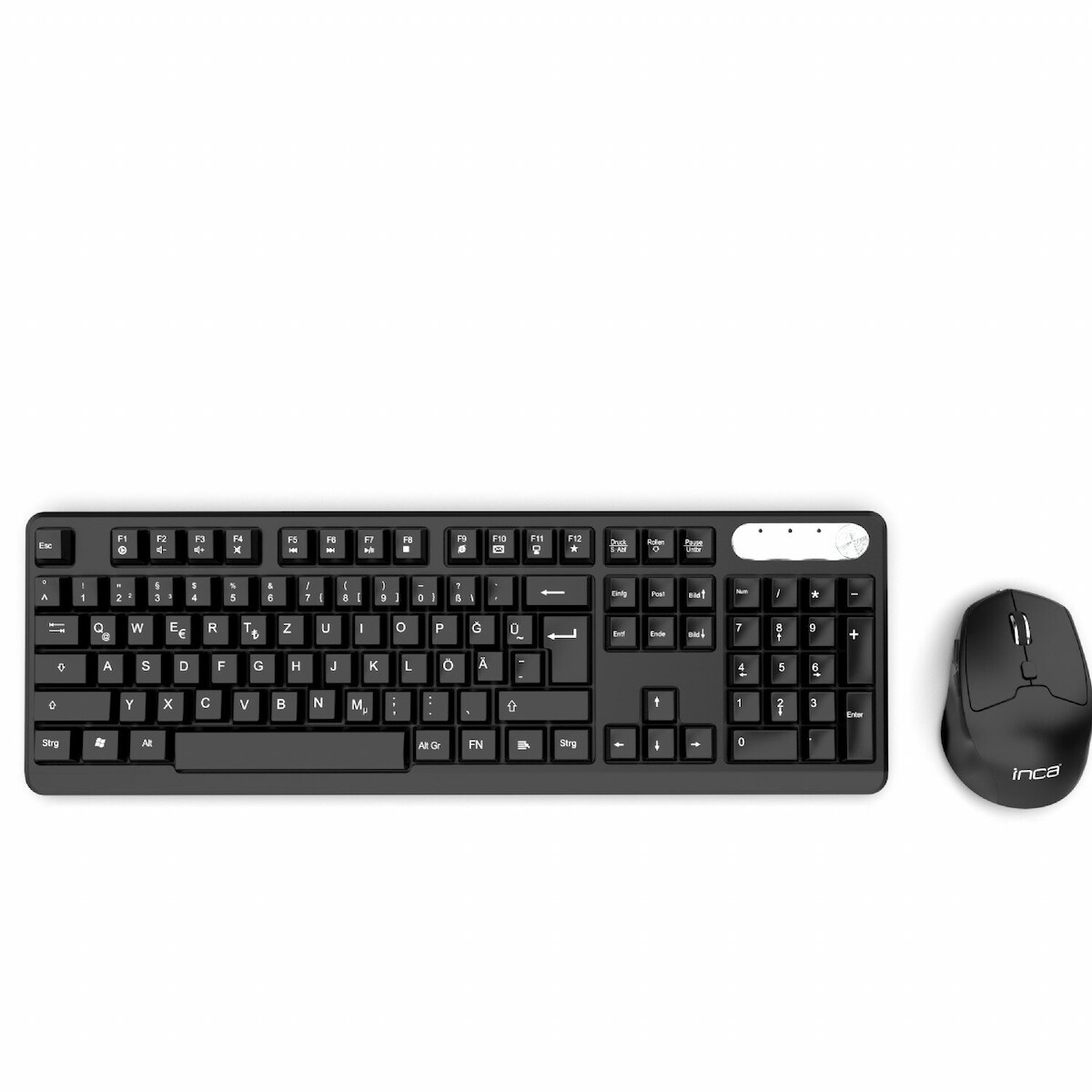 Tastatur IWS-549U Wireless Set inkl Maus, Kabellos, Schwarz, QWERTY Image