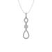 ARAIYA FINE JEWELRY 14K White Gold Diamond Composite Cluster Pendant with Gold Plated Silver Cable Chain Necklace (3/8 cttw I-J Color I2-I3 Clarity) 18