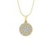 ARAIYA FINE JEWELRY 10K Yellow Gold Lab Grown Diamond Composite Cluster Pendant with Gold Plated Silver Cable Chain Necklace (5/8 cttw D-F Color VS Clarity) 18