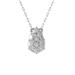 ARAIYA FINE JEWELRY 14K White Gold Lab Grown Diamond Composite Cluster Pendant with Gold Plated Silver Cable Chain Necklace (1/4 cttw D-F Color VS Clarity) 18