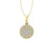 ARAIYA FINE JEWELRY 14K Yellow Gold Lab Grown Diamond Composite Cluster Pendant with Gold Plated Silver Cable Chain Necklace (1/4 cttw D-F Color VS Clarity) 18