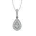 ARAIYA FINE JEWELRY 14K White Gold Lab Grown Diamond Composite Cluster Pendant with Gold Plated Silver Cable Chain Necklace (7/8 cttw D-F Color VS Clarity) 18