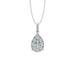 ARAIYA FINE JEWELRY 10K White Gold Lab Grown Diamond Composite Cluster Pendant Silver Cable Chain Necklace (1/2 cttw D-F Color VS Clarity) 18