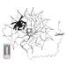 Halloween Spider Web Lights 8 Lighting Modes LED Warm Light Halloween Decorations for Garden Hedges Fences Porches Wall