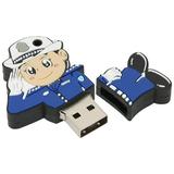 U Disk Cartoon Creative Flexible Plastic Portable for Windows 98 / Me / 2000 / XP USB2.0Policewoman 32G