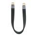 Type C to Type C Cable 8.7in PD 100W Fast Charge FPC Strong Metal 4K 60Hz PD Fast Charge Cable for Phone Laptop