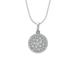 ARAIYA FINE JEWELRY 14K White Gold Diamond Composite Cluster Pendant with Gold Plated Silver Cable Chain Necklace (5/8 cttw I-J Color I2-I3 Clarity) 18