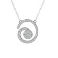 ARAIYA FINE JEWELRY Sterling Silver Lab Grown Diamond Composite Cluster Pendant with Silver Cable Chain Necklace (1/4 cttw D-F Color VS Clarity) 18