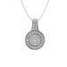 ARAIYA FINE JEWELRY 10K White Gold Lab Grown Diamond Composite Cluster Pendant with Gold Plated Silver Cable Chain Necklace (3/8 cttw D-F Color VS Clarity) 18