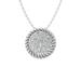 ARAIYA FINE JEWELRY 14K White Gold Diamond Composite Cluster Pendant with Gold Plated Silver Cable Chain Necklace (3/8 cttw I-J Color I2-I3 Clarity) 18