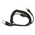 Mini XLR 5 Pin Plug to GA Dual Plugs Headset Adapter Cable for David Clark Avcomm ASA for Dual GA PJ055 PJ068 Jack