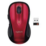 Logitech M510 Wireless Computer Mouse â€“ Comfortable Shape with USB Unifying Receiver Back/Forward Buttons and Side-to-Side Scrolling - Red