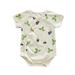 Shiningupup Baby Cartoon Cute Printed Bag Coat Bodysuit Baby Romper Short Sleeve Toddler 3T Boy Baby Boy Outfits 6 9 Months Summer Baby Boy Rompers 3 6 Months Pack