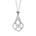 Stainless Steel Crystal Holder Cage Necklace Stone Holder Necklace Party M2Z8