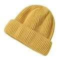 Women Workout Hats Solid Color Wool Knit Winter Thick Warm Lined Cold Weather Cap Dailywear Stylish Hat For Woman