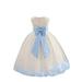 Ekidsbridal Ivory Tulle Rose Petals Junior Flower Girl Dress Pageant Mini Bridal Gown Christening Formal Evening Wedding 302T 12