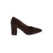 AQUATALIA Heels: Pumps Chunky Heel Minimalist Burgundy Print Shoes - Women's Size 7 - Pointed Toe