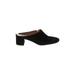 Everlane Mule/Clog: Slip-on Chunky Heel Minimalist Black Solid Shoes - Women's Size 8 1/2 - Almond Toe