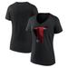 Women's Fanatics Branded Black Atlanta Falcons 2024 NFL Draft Illustrated V-Neck T-Shirt