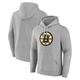 Fanatics Branded Heather Grey Boston Bruins Primary Logo Hoodie