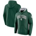 Grüner Michigan State Spartans Arch & Logo Tackle Twill-Pullover-Kapuzenpullover mit Fanatics-Logo für Herren